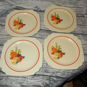 1940s Homer Laughlin Mexicana  4 bread & butter/ dessert plates  RARE
